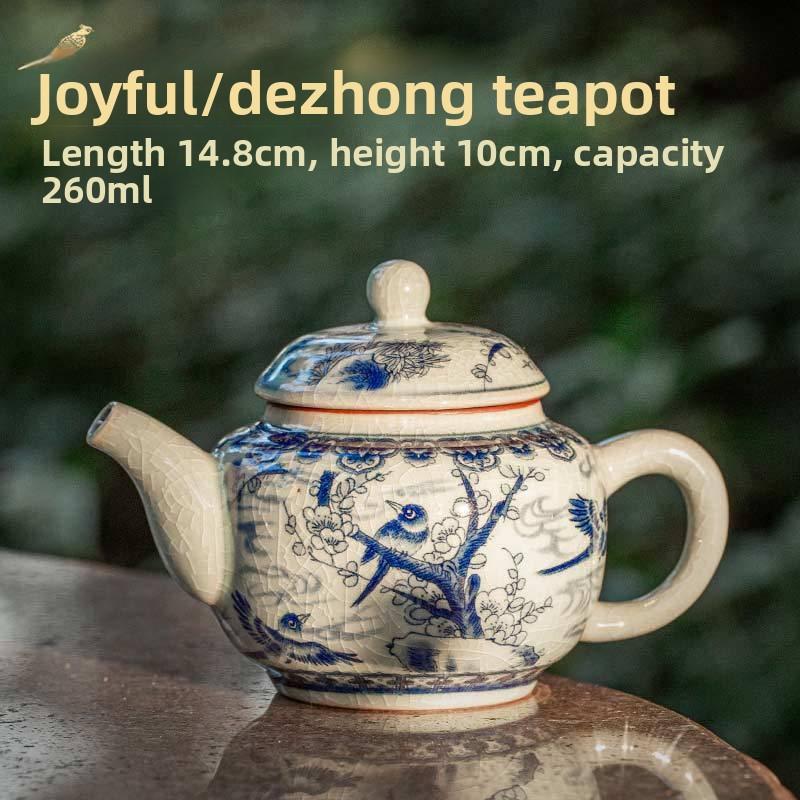 Lanting Xu Blessing Teapot Old Clay Retro Crackle Small Teapot Kungfu Tea Set Ceramic Teapot 201-300ml
Lanting Xu Blessing Teapot Old Clay Retro Crackle Small Teapot Kungfu Tea Set Ceramic Teapot 201-300ml
