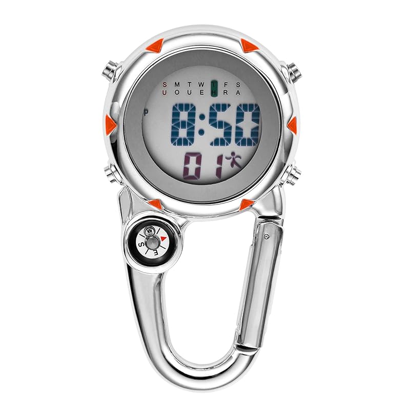 Lancardo carabiner clock waterproof watch digital calendar alarm clock compass pocket watch men s ladies key ring clip With pocket watch
Lancardo carabiner clock waterproof watch digital calendar alarm clock compass pocket watch men s ladies key ring clip With pocket watch