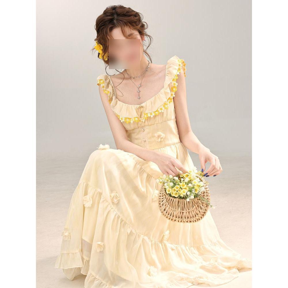 Французское милое голубое платье на бретелях с коротким рукавом, женское повседневное летнее облегающее длинное платье для морского отдыха XL- (recommended 110-60kg) светло-желтого
Французское милое голубое платье на бретелях с коротким рукавом, женское повседневное летнее облегающее длинное платье для морского отдыха XL- (recommended 110-60kg) светло-желтого