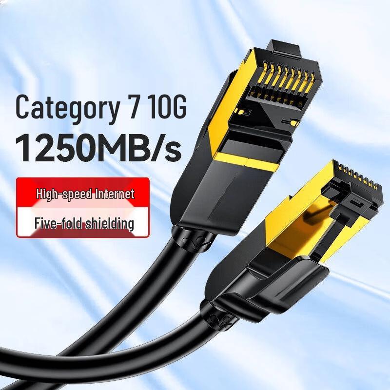 LLHY Cat 7 Gold-Plated Double-Shielded Ethernet Cable
LLHY Cat 7 Gold-Plated Double-Shielded Ethernet Cable