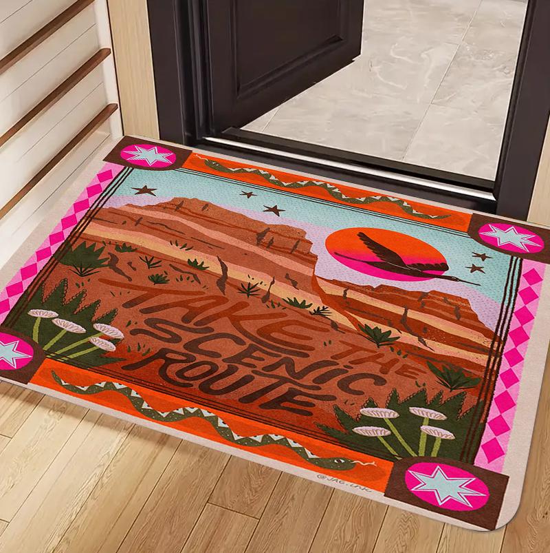 Modern Simple Retro Scenic Floral Border Doormat Wear-Resistant Soft Dustproof Decorative for Entrance Door Rectangle Available 40x60cm
Modern Simple Retro Scenic Floral Border Doormat Wear-Resistant Soft Dustproof Decorative for Entrance Door Rectangle Available 40x60cm