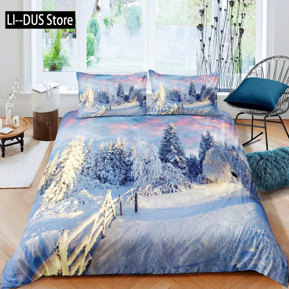 Comforter Snow Mountain Bedding Set Winter Snow Scene Comforter For Boys Girls Kids 3D Bedroom Decor 3 Pcs Full Size Comforter (quilt)-EU Single(135*200cm)3pcs
Comforter Snow Mountain Bedding Set Winter Snow Scene Comforter For Boys Girls Kids 3D Bedroom Decor 3 Pcs Full Size Comforter (quilt)-EU Single(135*200cm)3pcs