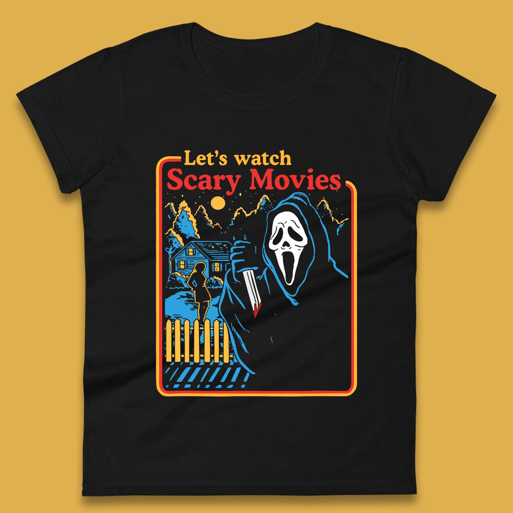 Let s Watch Scary Movies Screaming Ghostface Scream Watch Scary Halloween Womens Tee T Shirt Mens Tops Unisex Top S
Let s Watch Scary Movies Screaming Ghostface Scream Watch Scary Halloween Womens Tee T Shirt Mens Tops Unisex Top S