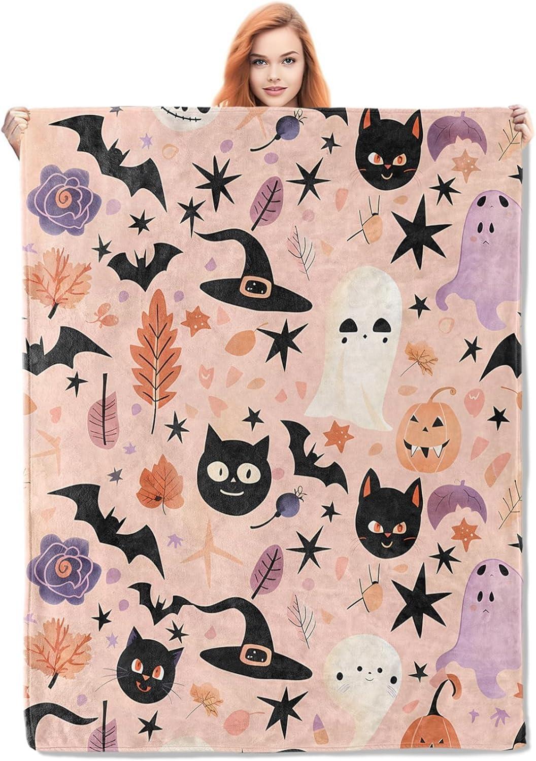 1PC Halloween Theme Throw Blanket Black cats Witch hats bats Thin Blanket Gifts for Couch Bed Car Home Camping all season use 130x150cm
1PC Halloween Theme Throw Blanket Black cats Witch hats bats Thin Blanket Gifts for Couch Bed Car Home Camping all season use 130x150cm