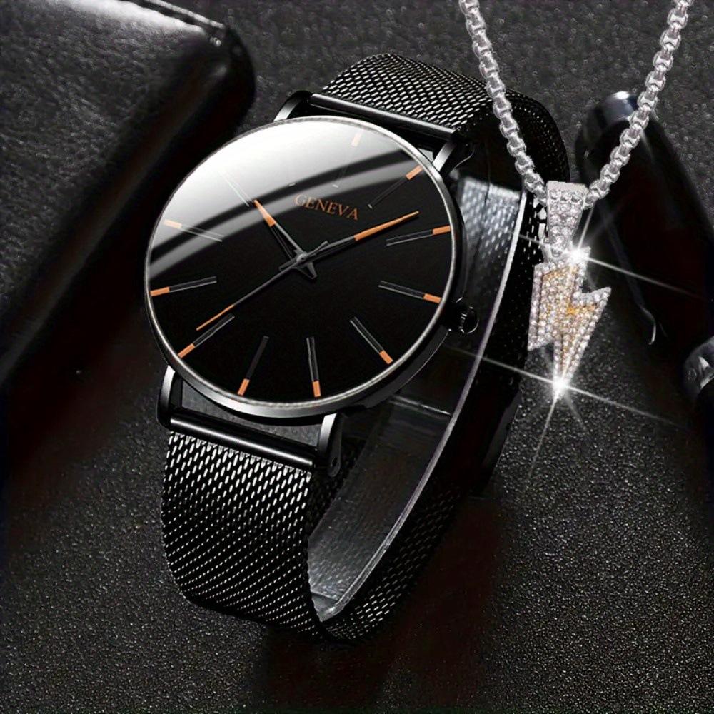 Geneva Watch Accessories Set Watch Men S Watch Mesh Strap Watch Quartz Watch Accessories Matching
Geneva Watch Accessories Set Watch Men S Watch Mesh Strap Watch Quartz Watch Accessories Matching