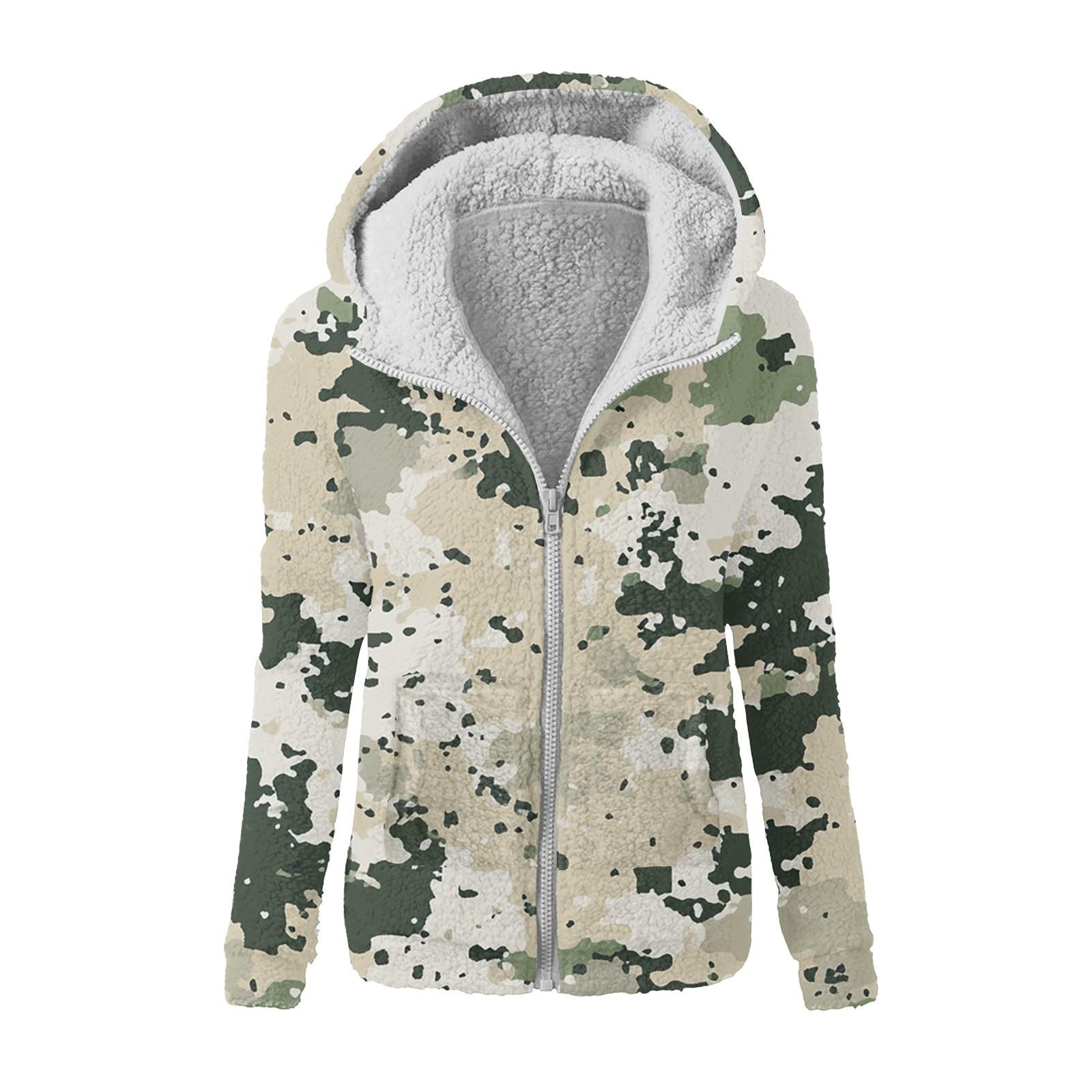 Женская зимняя камуфляжная повседневная модная плюшевая куртка-свитер на молнии с капюшоном L
Женская зимняя камуфляжная повседневная модная плюшевая куртка-свитер на молнии с капюшоном L