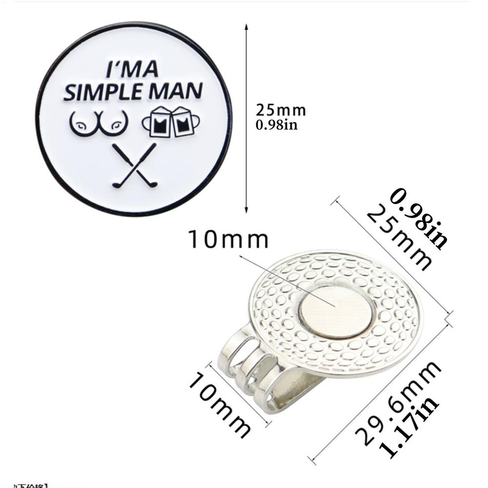 Magnetic Golf Hat Clip Ball Marker Metal Decorative Tool For Caps Visor, Driving Range, Course & Tournament Play
Magnetic Golf Hat Clip Ball Marker Metal Decorative Tool For Caps Visor, Driving Range, Course & Tournament Play