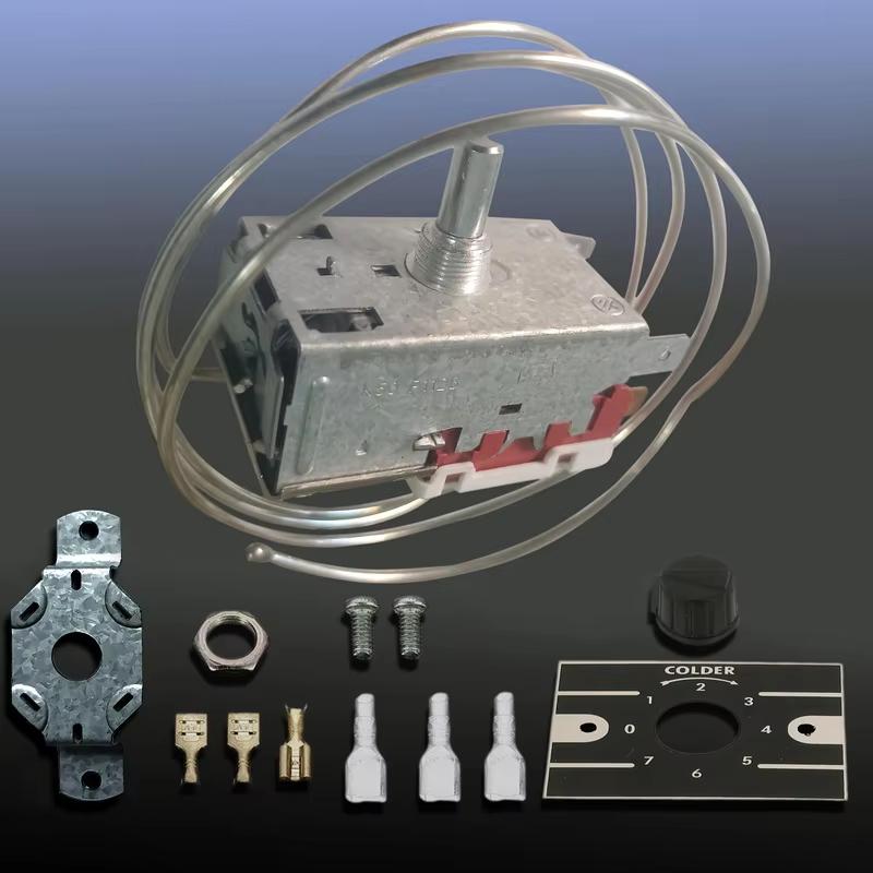 1 Set Refrigerator Thermostat K50-P1126 2-Pin Refrigeration Thermostat Freezer Thermostat Temperature Range -24.5 To -9.5 ℃ one size
1 Set Refrigerator Thermostat K50-P1126 2-Pin Refrigeration Thermostat Freezer Thermostat Temperature Range -24.5 To -9.5 ℃ one size