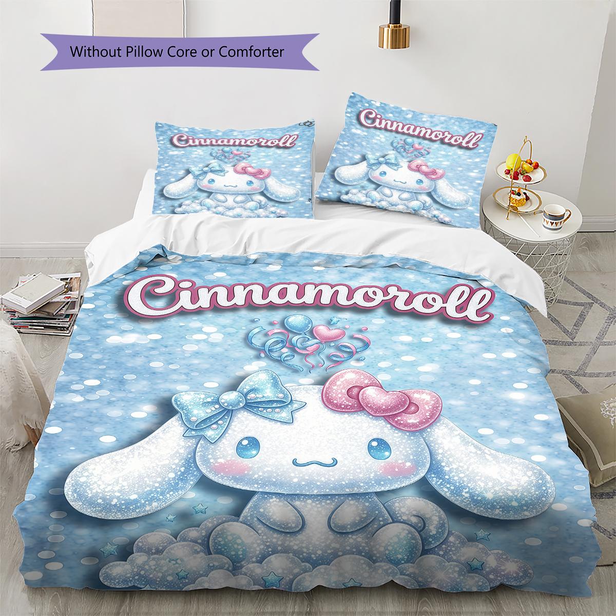 Cinnamoroll Pattern Bedding,Quilt Set Quilt Cover Pillowcase Home Birthday Gift(1 * duvet cover + 2 * pillowcase, without core) 135x200cm
Cinnamoroll Pattern Bedding,Quilt Set Quilt Cover Pillowcase Home Birthday Gift(1 * duvet cover + 2 * pillowcase, without core) 135x200cm