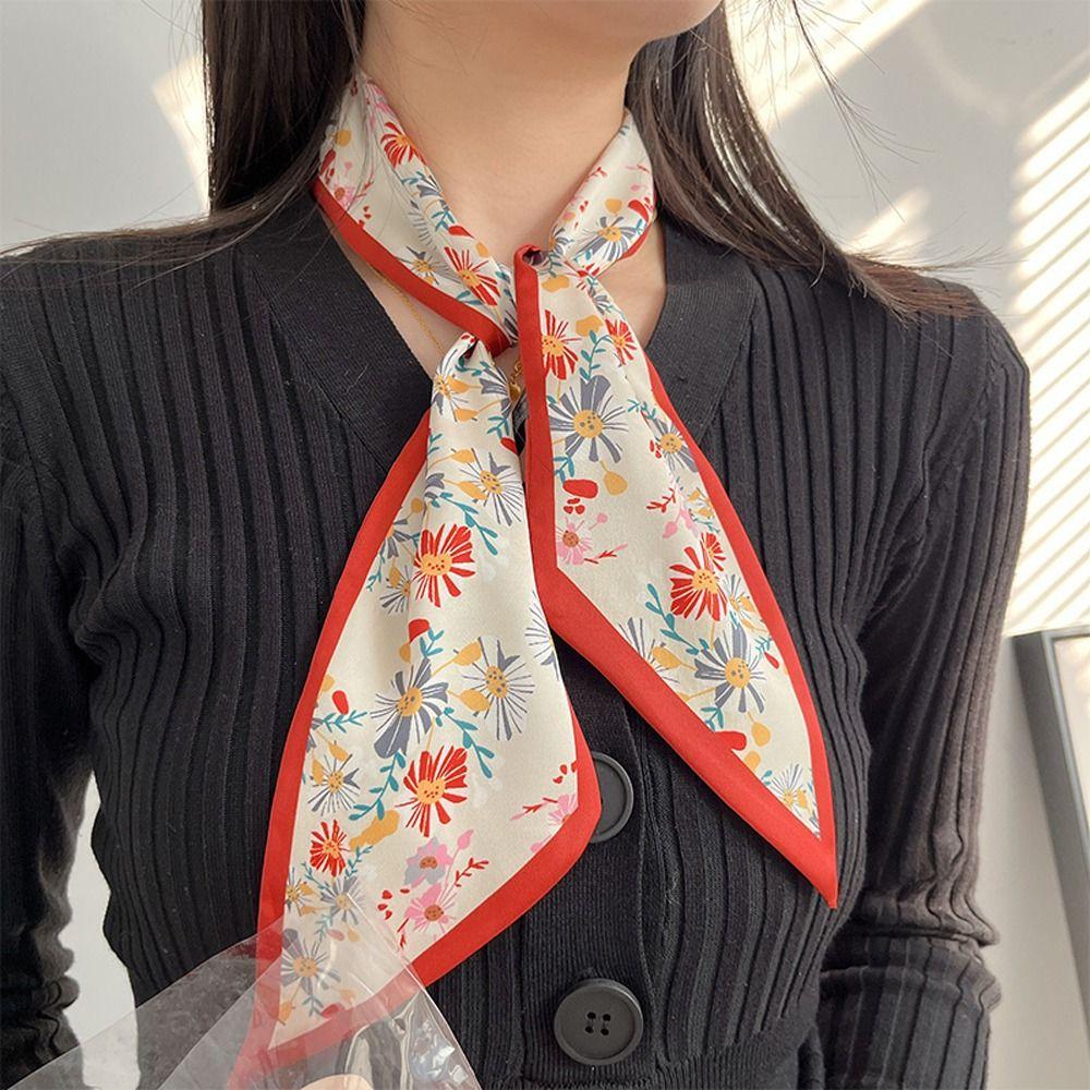 Classic Neck Scarf Satin Silk Scarves Stripe Hair Bands Flower Printed Scarf Women Hair Ribbon
Classic Neck Scarf Satin Silk Scarves Stripe Hair Bands Flower Printed Scarf Women Hair Ribbon