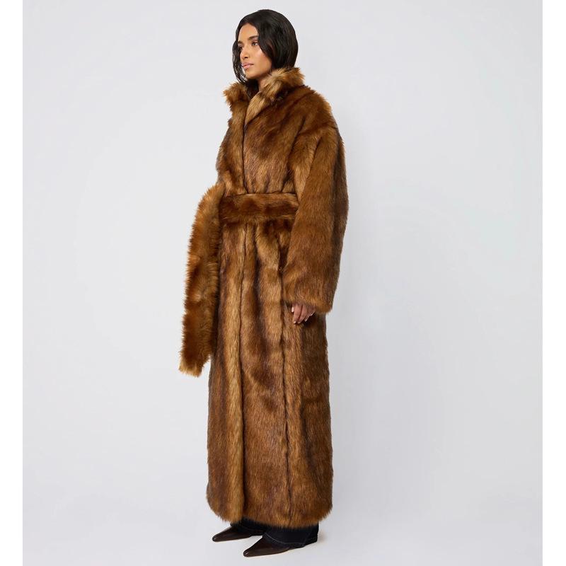 New women s clothing winter imitation fox hair young wolf fur coat women s long knee warm coat XS темно-коричневого кольору
New women s clothing winter imitation fox hair young wolf fur coat women s long knee warm coat XS темно-коричневого кольору