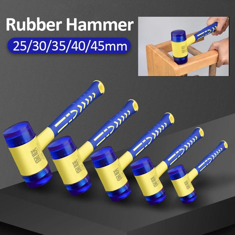 25/30/35/40/45mm Rubber Hammer Double Faced Work Glazing Window Nylon Hammer with Round Head and Non-slip Handle DIY Hand Tool
25/30/35/40/45mm Rubber Hammer Double Faced Work Glazing Window Nylon Hammer with Round Head and Non-slip Handle DIY Hand Tool