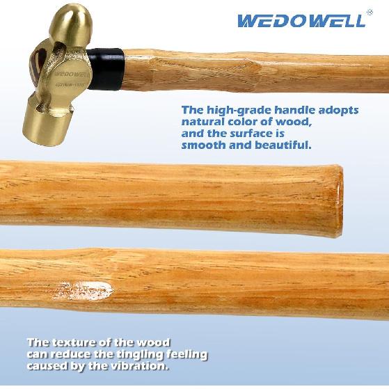 Brass Ball Peen Hammer 1/2lb,Ball Pein Hammer with Wooden Handle,Length 300mm,Corrosion Resistant,One-time Die-forged,DIN Standard 1/2lb
Brass Ball Peen Hammer 1/2lb,Ball Pein Hammer with Wooden Handle,Length 300mm,Corrosion Resistant,One-time Die-forged,DIN Standard 1/2lb