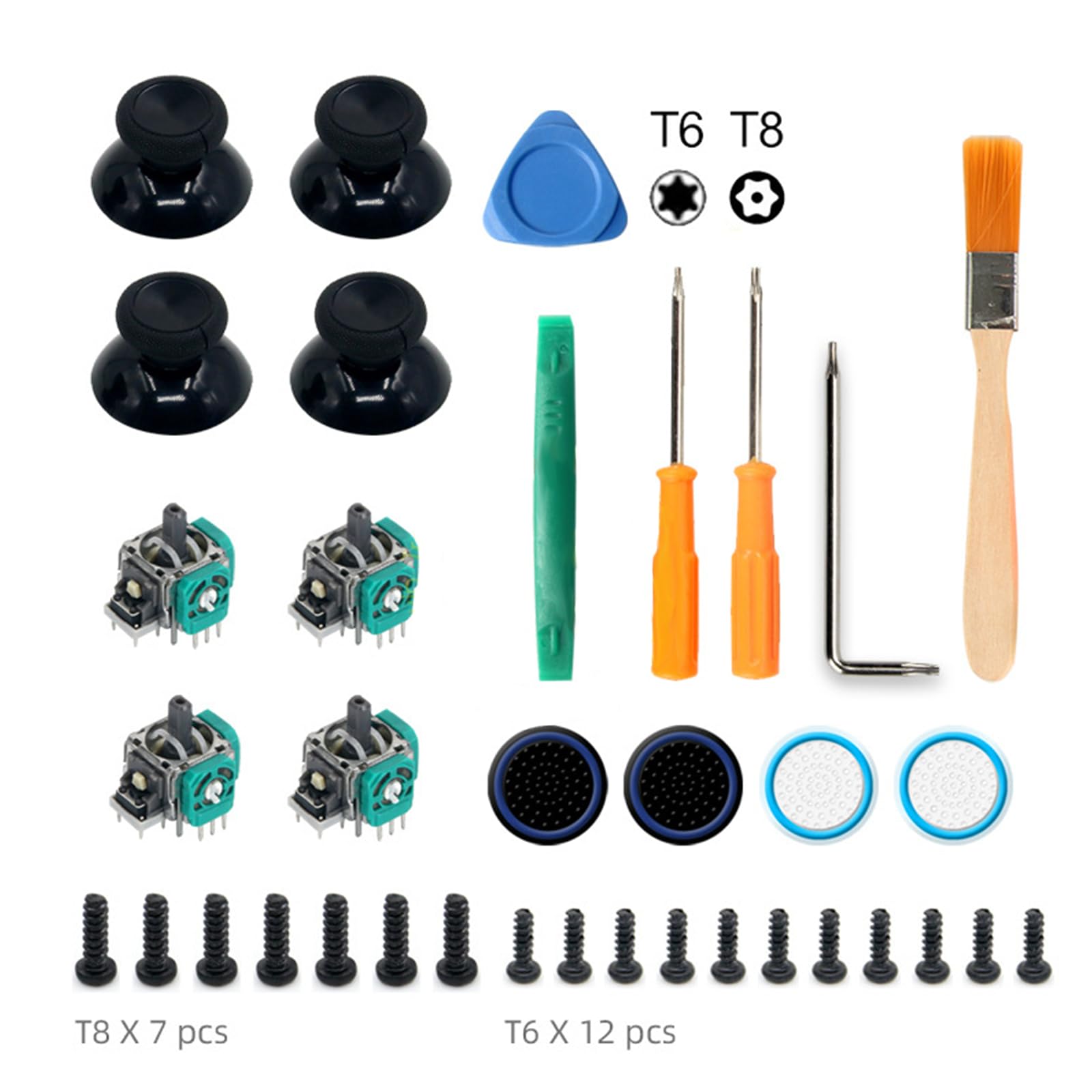Ycwauvo Xbox One Controller Repair Kit 20 in 1 Joystick Replacement Thumbstick Analog Stick Sensor Module Repair Part Compatible with Xbox Series 
Ycwauvo Xbox One Controller Repair Kit 20 in 1 Joystick Replacement Thumbstick Analog Stick Sensor Module Repair Part Compatible with Xbox Series