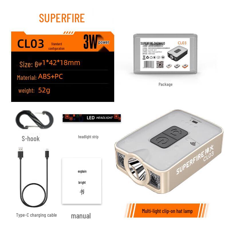 SupFire CL03 Gesture Sensing LED Headlamp
SupFire CL03 Gesture Sensing LED Headlamp
