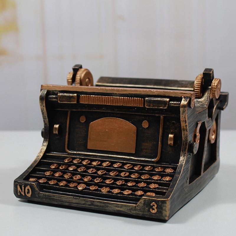 Resin Typewriter Flower Pot - Courtyard Balcony Decoration & Bar Counter Ornament антична бронзова кольору
Resin Typewriter Flower Pot - Courtyard Balcony Decoration & Bar Counter Ornament антична бронзова кольору