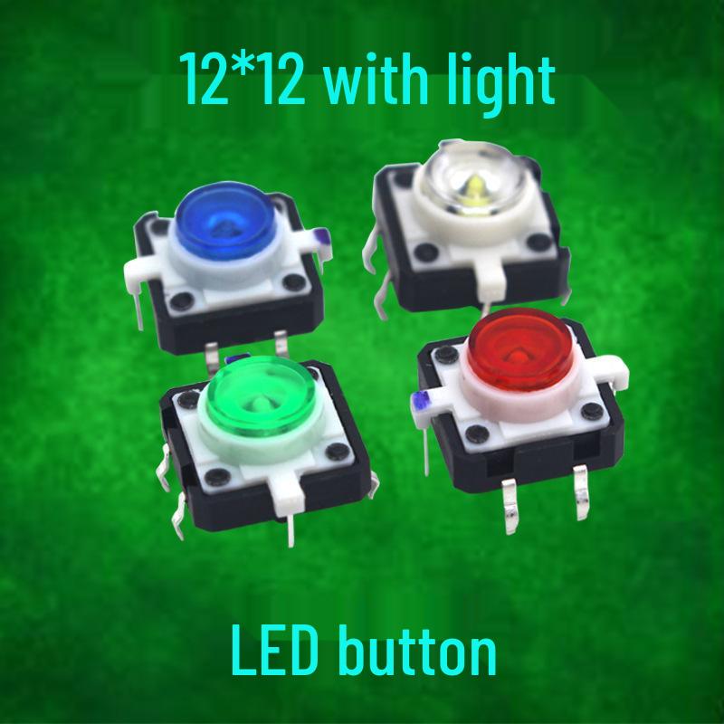 12x12 High Brightness LED Illuminated Tactile Push Button Switch
12x12 High Brightness LED Illuminated Tactile Push Button Switch