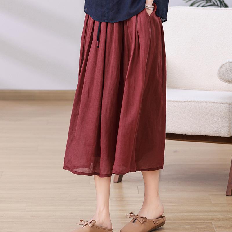 2025 Retro Graphite Wash Ramie Midi Skirt with Full Cotton Lining - Double Layer Flowy Slimming Long Skirt for Women XXL темно-синий
2025 Retro Graphite Wash Ramie Midi Skirt with Full Cotton Lining - Double Layer Flowy Slimming Long Skirt for Women XXL темно-синий