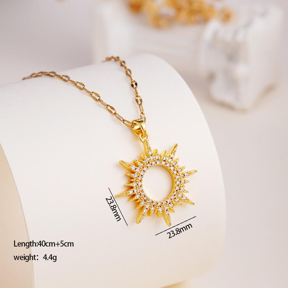 Fashion Vintage Zircon Sun Star Pendant Necklace for Women Men Cool Fashion Stainless Steel Chain Jewelry Gifts for Friends
Fashion Vintage Zircon Sun Star Pendant Necklace for Women Men Cool Fashion Stainless Steel Chain Jewelry Gifts for Friends