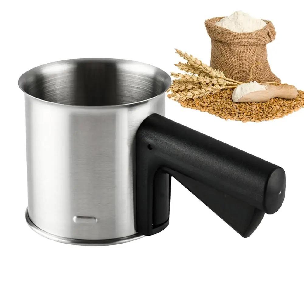 Semi-automatic Flour Sifter Stainless Steel Flour Sieve Flour Screening Cup Sugar Powder
Semi-automatic Flour Sifter Stainless Steel Flour Sieve Flour Screening Cup Sugar Powder