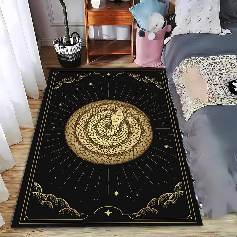 Golden Serpent Pattern Rug for Unique Home Decor Suitable for use as an anti-slip game mat for living room and bedroom sofas 40x60cm( 15x23in )
Golden Serpent Pattern Rug for Unique Home Decor Suitable for use as an anti-slip game mat for living room and bedroom sofas 40x60cm( 15x23in )