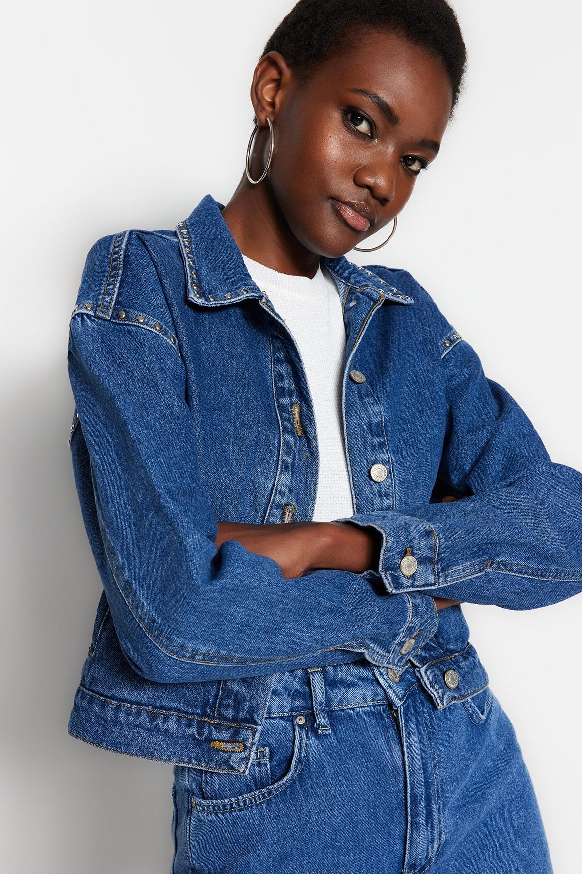 Куртка - Синий - Классический крой 
Куртка - Синий - Классический крой