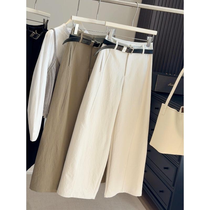 Spring Korean version of relaxed wide-leg casual pants women s new high-waisted simple loose and thin versatile scimitar pants S
Spring Korean version of relaxed wide-leg casual pants women s new high-waisted simple loose and thin versatile scimitar pants S