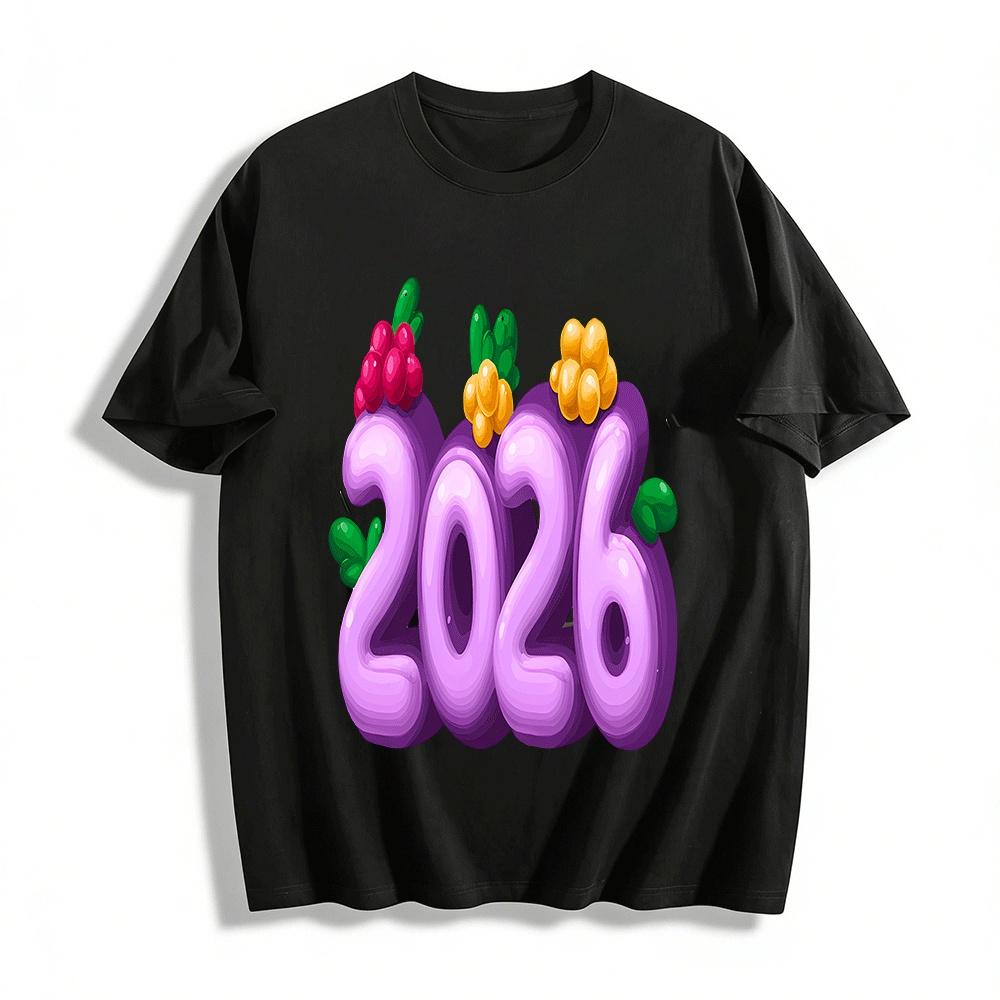 2026 Berry Themed New Year Loose Printed Top For Men And Women Pure cotton T-shirt XXS
2026 Berry Themed New Year Loose Printed Top For Men And Women Pure cotton T-shirt XXS