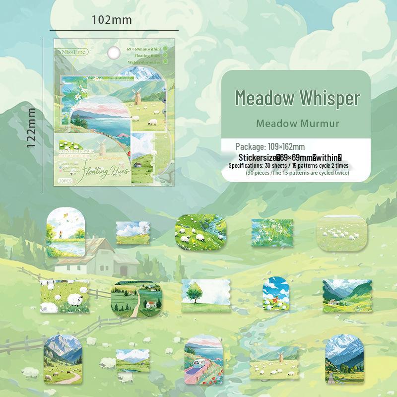 Floating Color Fantasy PET Sticker Pack - 30 Travel Scenery Theme Sheets for Journaling
Floating Color Fantasy PET Sticker Pack - 30 Travel Scenery Theme Sheets for Journaling