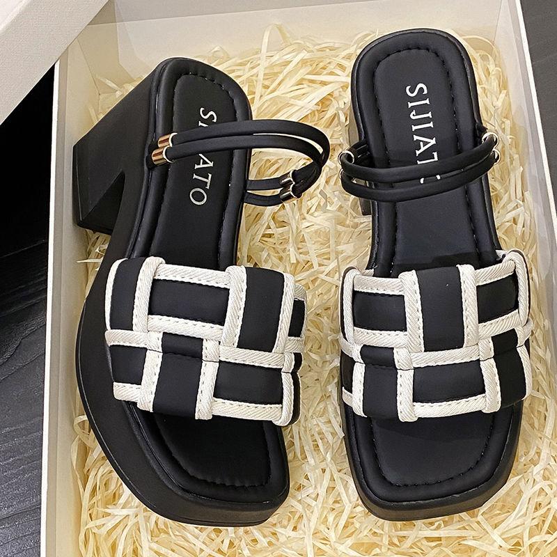 Square Heels 9CM Open Toe Sandals for Women Vintage Designer on Offer Luxury 2025 Casual Summer Woman Shoes Beach Shoes 35 чорний
Square Heels 9CM Open Toe Sandals for Women Vintage Designer on Offer Luxury 2025 Casual Summer Woman Shoes Beach Shoes 35 чорний