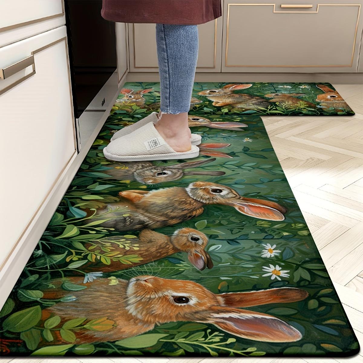 1Pcs Anti Fatigue Kitchen Rugs Rabbit Print Waterproof Non-Slip Thick Cushioned Kitchen Mat Heavy Duty Comfort Standing Mat for Kitchen Bathroom 40*60cm
1Pcs Anti Fatigue Kitchen Rugs Rabbit Print Waterproof Non-Slip Thick Cushioned Kitchen Mat Heavy Duty Comfort Standing Mat for Kitchen Bathroom 40*60cm
