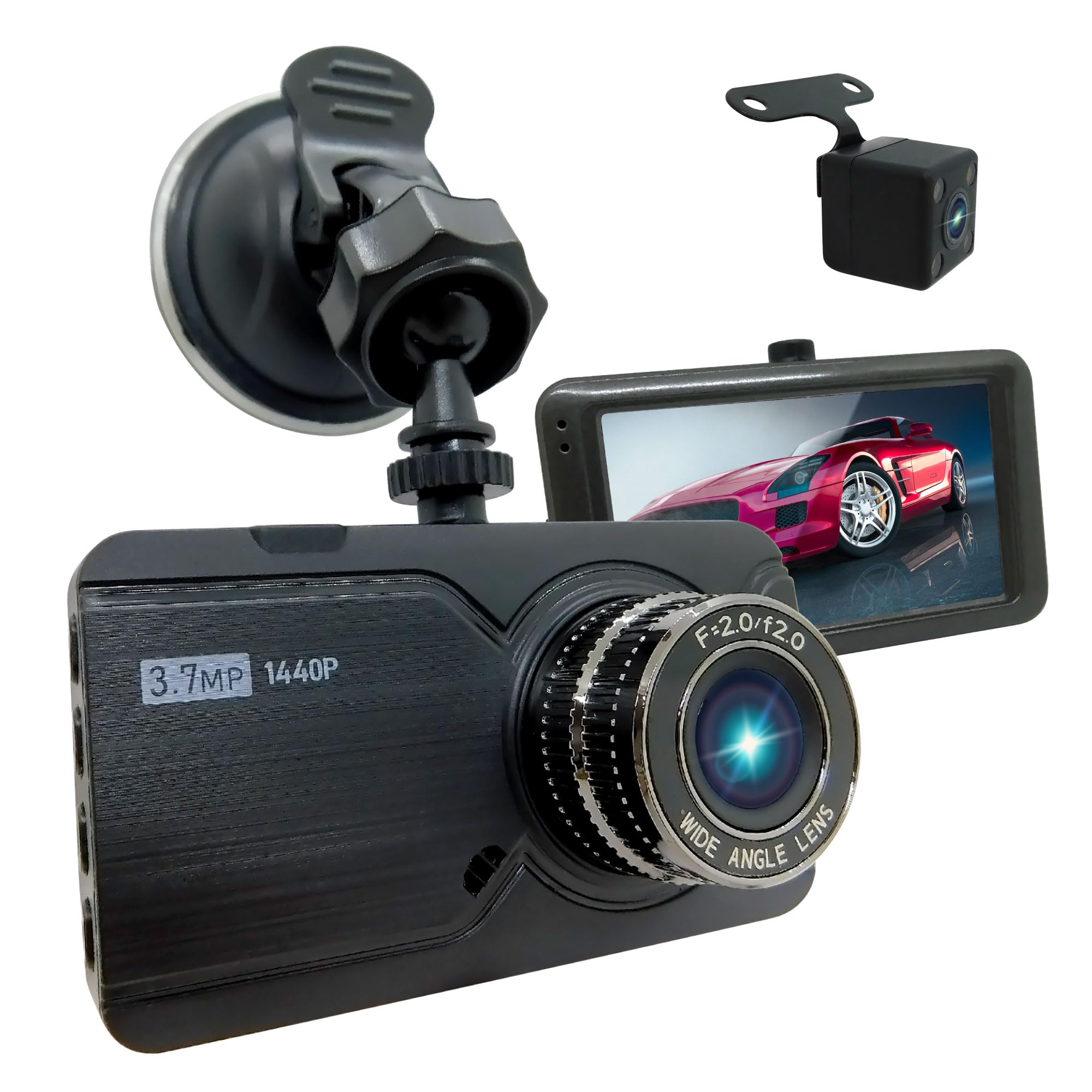 Broadwatch Dash Camera, Front and Rear Camera, 1440P Full HD, 3.6 Megapixels, Wide Angle,
Broadwatch Dash Camera, Front and Rear Camera, 1440P Full HD, 3.6 Megapixels, Wide Angle,