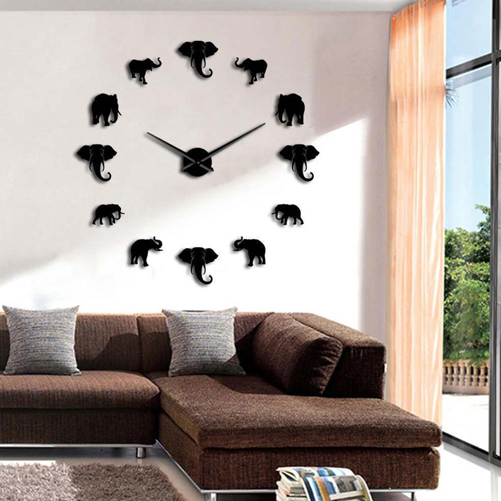 Unique Elephant Animal Shape Wall Clock DIY Acrylic Mirror Hanging Clock Decor for Home
Unique Elephant Animal Shape Wall Clock DIY Acrylic Mirror Hanging Clock Decor for Home