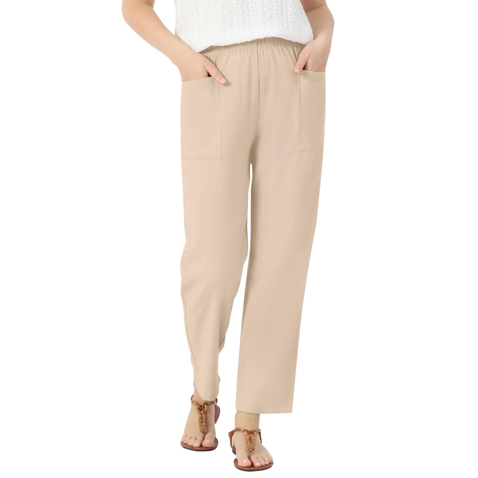 Women’s Relaxed Fit Elastic Waist Straight Leg Pants with Side Pockets Lightweight Breathable Fabric Trousers XXL хакі
Women’s Relaxed Fit Elastic Waist Straight Leg Pants with Side Pockets Lightweight Breathable Fabric Trousers XXL хакі