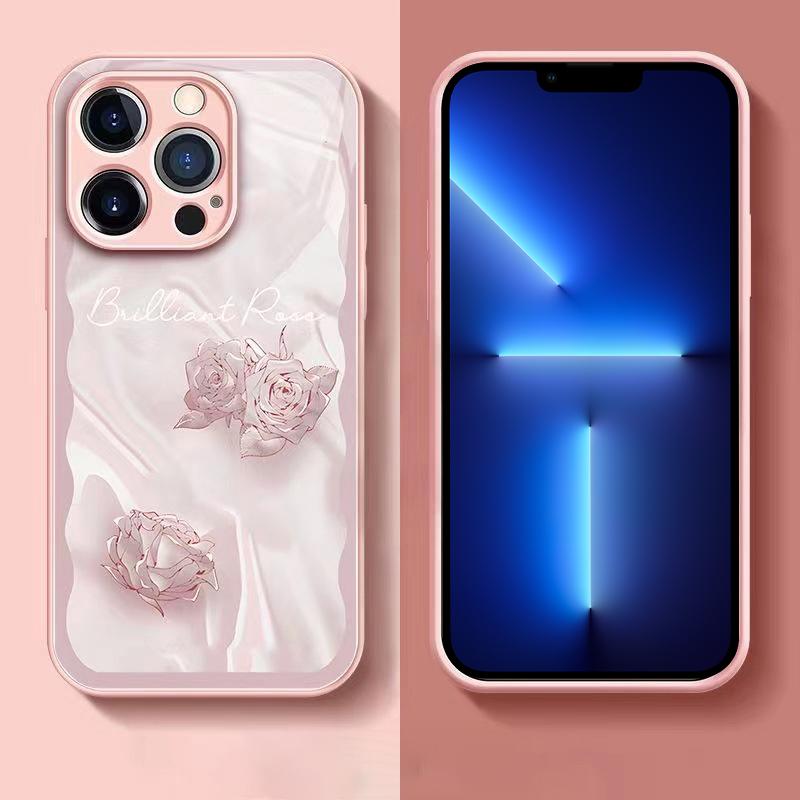 For iPhone 13 Pro Max 6.7 inch Rose Pattern Tempered Glass+TPU Cover Drop-proof Phone Case Pink
For iPhone 13 Pro Max 6.7 inch Rose Pattern Tempered Glass+TPU Cover Drop-proof Phone Case Pink