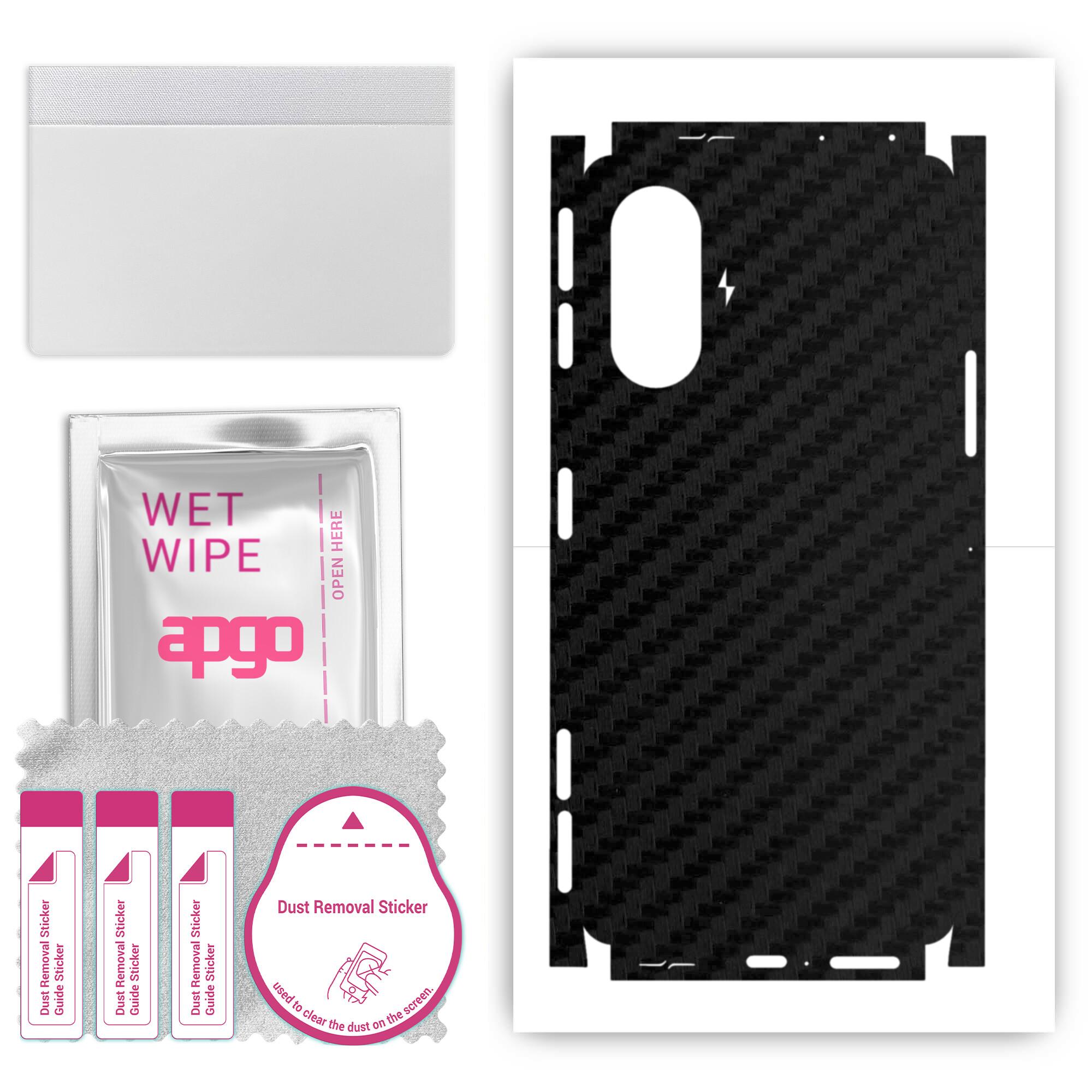 Apgo Protective Skin Sticker for the back+sides compatible with Xiaomi POCO F3 GT, Full Wrap Film, Foil, Vinyl - Pattern Carbon Black
Apgo Protective Skin Sticker for the back+sides compatible with Xiaomi POCO F3 GT, Full Wrap Film, Foil, Vinyl - Pattern Carbon Black