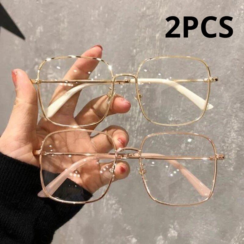 2Pcs Transparent Computer Glasses Frame Women Men Anti Blue Light Polygon Eyewear Blocking Glasses Optical Spectacle Eyeglass +4.0
2Pcs Transparent Computer Glasses Frame Women Men Anti Blue Light Polygon Eyewear Blocking Glasses Optical Spectacle Eyeglass +4.0