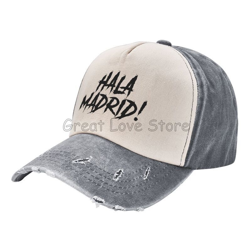 Hala Madrid Letters Print Baseball Caps Unisex Washed Distressed Cotton Cap Vintage Adjustable Cowboy Hat Retro Sun Visor Hats Adjustable
Hala Madrid Letters Print Baseball Caps Unisex Washed Distressed Cotton Cap Vintage Adjustable Cowboy Hat Retro Sun Visor Hats Adjustable