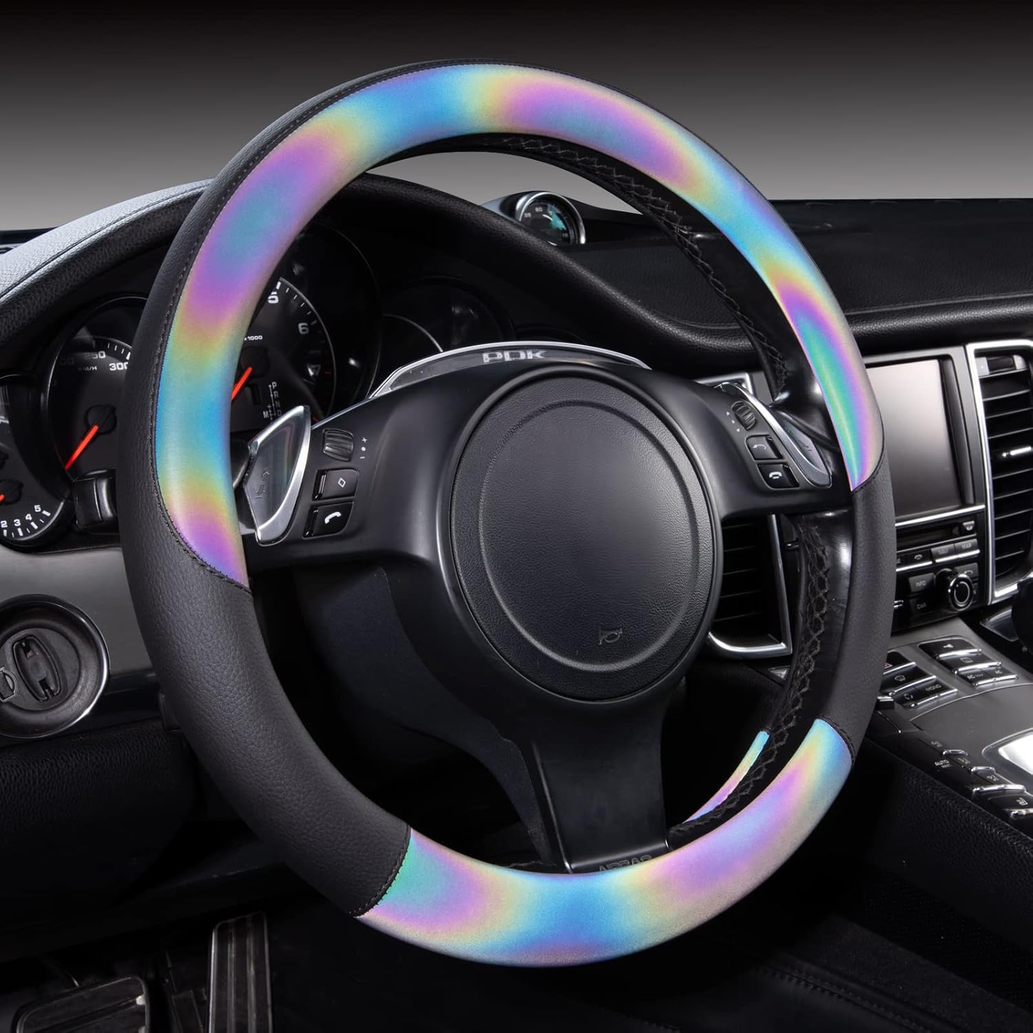 CAR-GRAND Chameleon Iridescent Reflective PU Leather Steering Wheel Cover,15Inch Universal Fit for 95% Suvs,Sedans,Vans,Trucks for Unique Cute Women чёрный
CAR-GRAND Chameleon Iridescent Reflective PU Leather Steering Wheel Cover,15Inch Universal Fit for 95% Suvs,Sedans,Vans,Trucks for Unique Cute Women чёрный