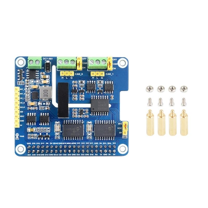 Isolated CAN Bus Expansion Board Adopts MCP2515 and SN65HVD230 Two Chip with Multiple Onboards Protections
Isolated CAN Bus Expansion Board Adopts MCP2515 and SN65HVD230 Two Chip with Multiple Onboards Protections
