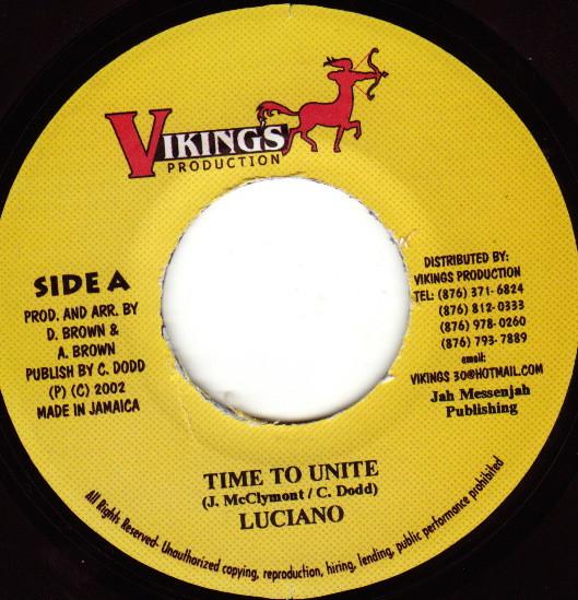7inch Record LUCIANO - Time To Unite none Vikings Product 2002 Jamaica Reggae, Ska & Dub Used
7inch Record LUCIANO - Time To Unite none Vikings Product 2002 Jamaica Reggae, Ska & Dub Used