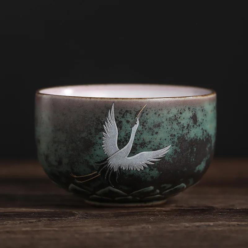 Rui Ching Cheung Crane Tea Cup Handmade Stoneware Kiln Baked Retro Teacup Personal Master Cup Cup Teacups Tea
Rui Ching Cheung Crane Tea Cup Handmade Stoneware Kiln Baked Retro Teacup Personal Master Cup Cup Teacups Tea