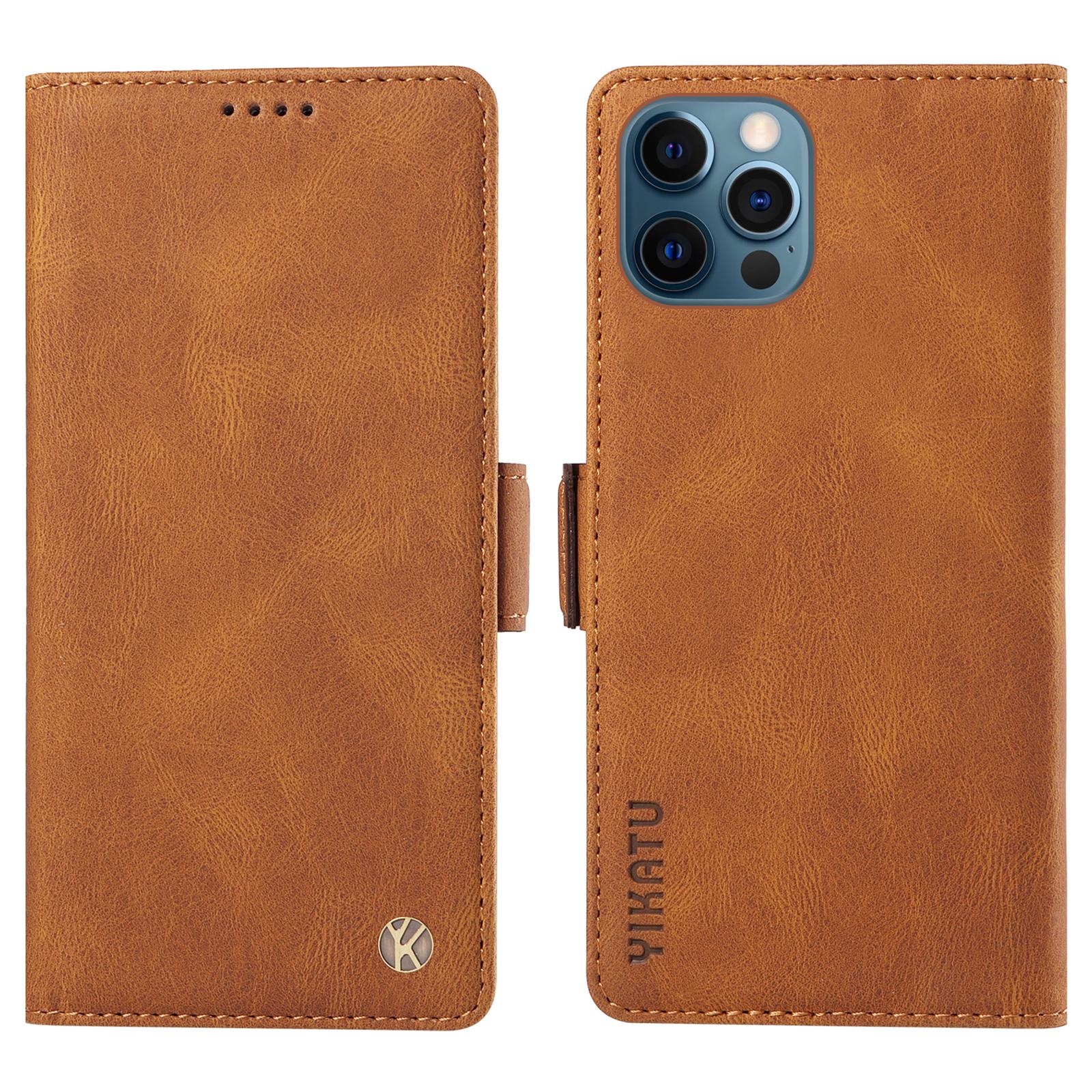 YIKATU YK-005 PU Leather Wallet Case for iPhone 12/12 Pro,Skin-touch Stand Magnetic Closure Phone Cover Brown
YIKATU YK-005 PU Leather Wallet Case for iPhone 12/12 Pro,Skin-touch Stand Magnetic Closure Phone Cover Brown