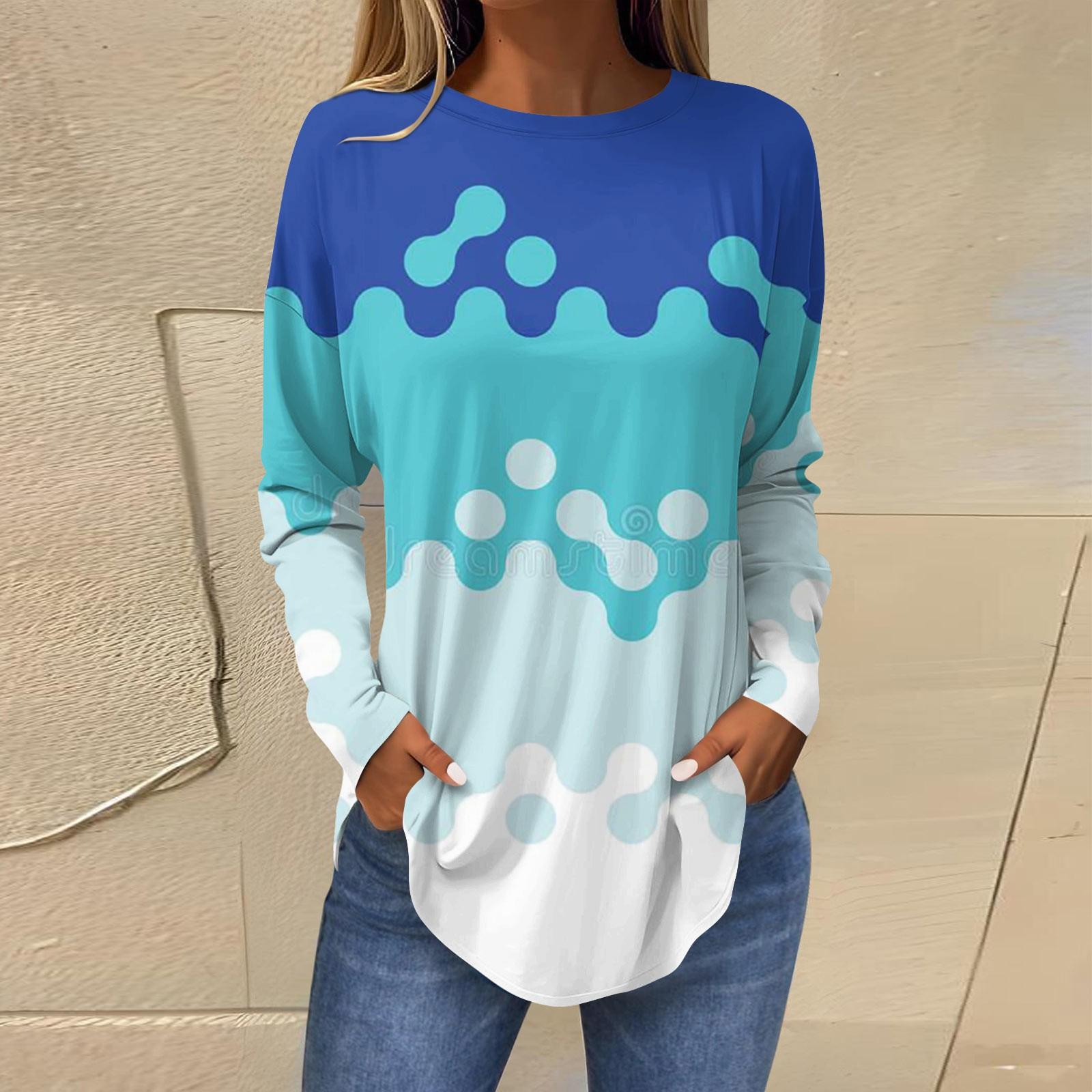 Модные женские повседневные топы с длинными рукавами и круглым вырезом с принтом XL
Модные женские повседневные топы с длинными рукавами и круглым вырезом с принтом XL