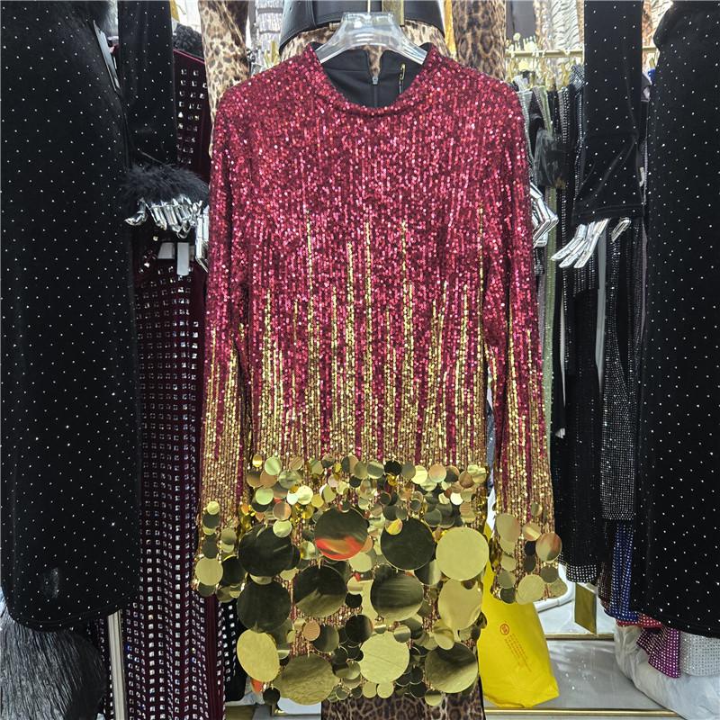 European & American 2026 Spring Sequined Bead Street Style Slim Sexy Dress Medium бордовий
European & American 2026 Spring Sequined Bead Street Style Slim Sexy Dress Medium бордовий
