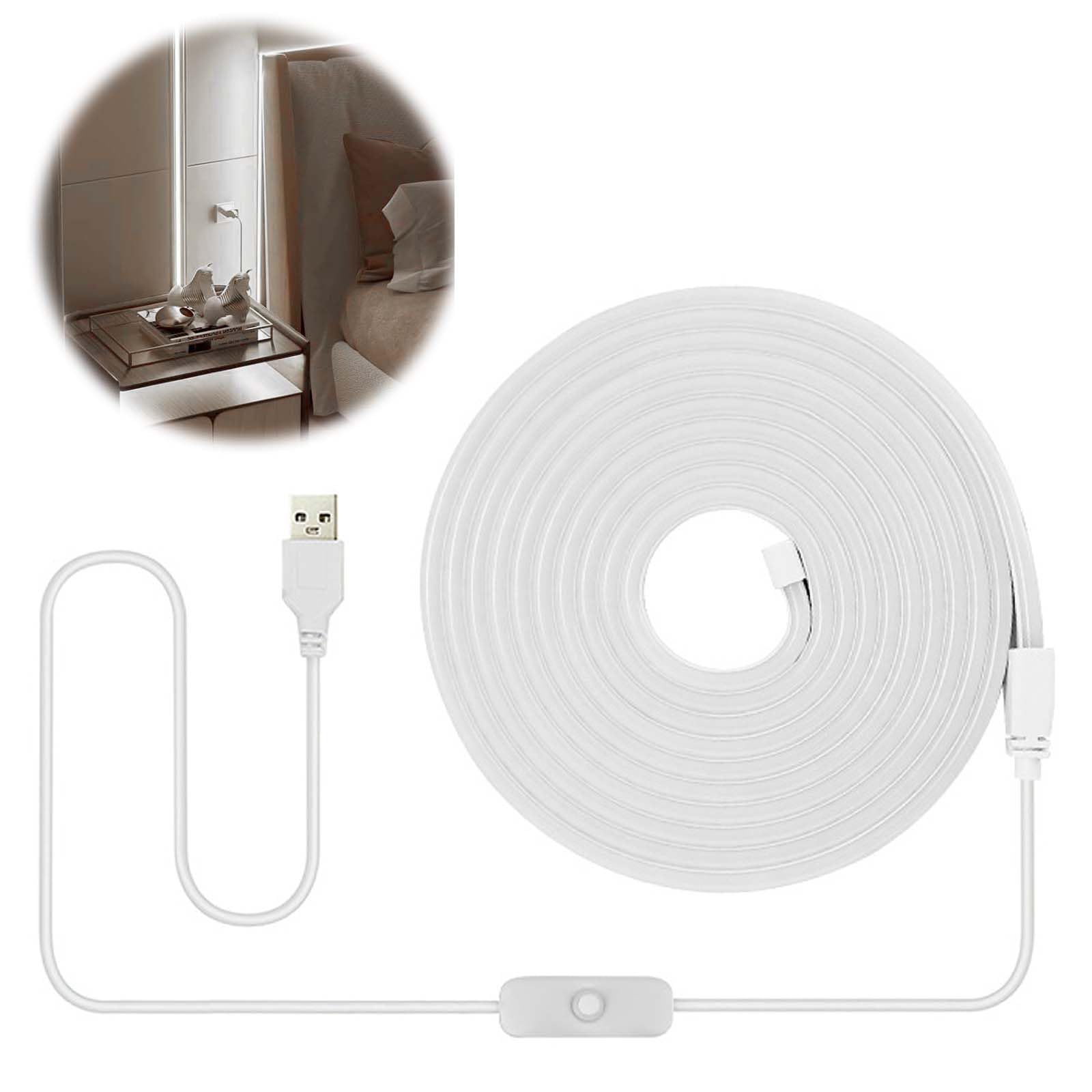 PAVIKE LED Tape Light USB LED Strip Light LED Tape Light LED Tape High Brightness Soft Light Easy to Bend Bedroom Kitchen Home Office Indoor
PAVIKE LED Tape Light USB LED Strip Light LED Tape Light LED Tape High Brightness Soft Light Easy to Bend Bedroom Kitchen Home Office Indoor