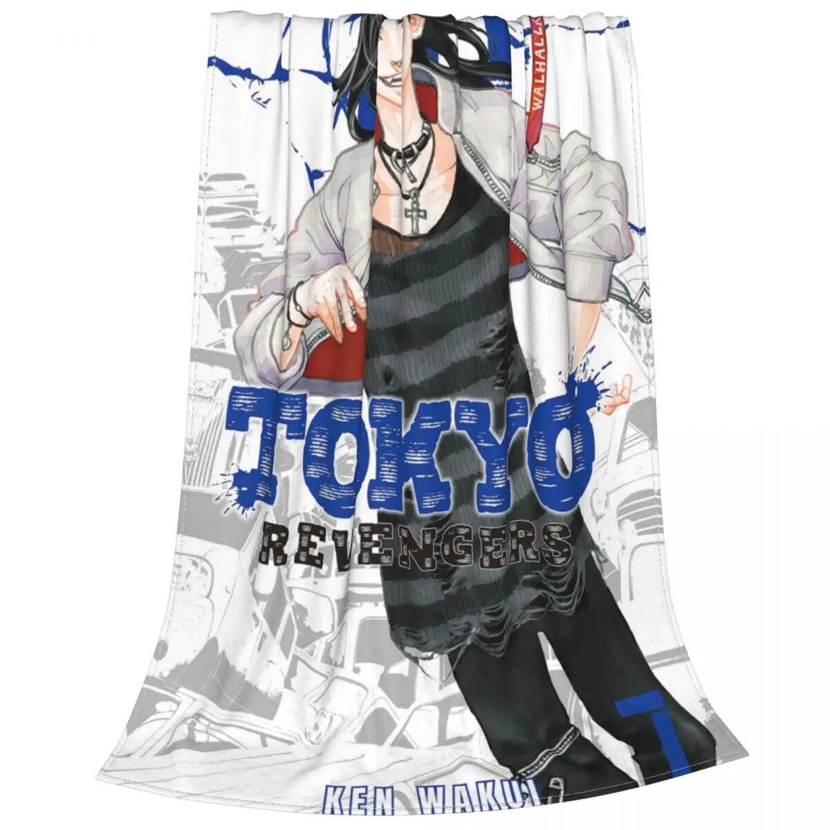 Одеяло Токио Мстители Baji Keisuke, фланелевое японское классическое аниме, теплое одеяло для автомобиля, дивана, дивана, спальни, одеяло 75x100cm 30x40inch