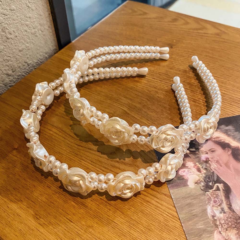 Girls Gift Hair Jewelry Double Pearl Headband Rose Hair Hoop Women Headband Korean Style білий
Girls Gift Hair Jewelry Double Pearl Headband Rose Hair Hoop Women Headband Korean Style білий