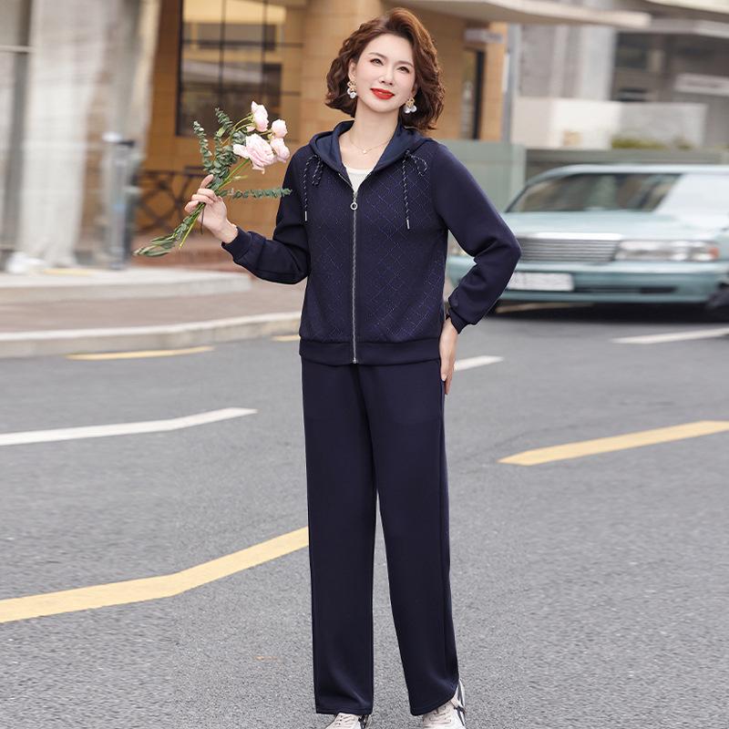 Mom s Stylish Spring Hooded Cardigan Set: Casual & Age-Defying Sportswear for Mature Women 4XL (For 130-145 jin) тёмно-синий
Mom s Stylish Spring Hooded Cardigan Set: Casual & Age-Defying Sportswear for Mature Women 4XL (For 130-145 jin) тёмно-синий