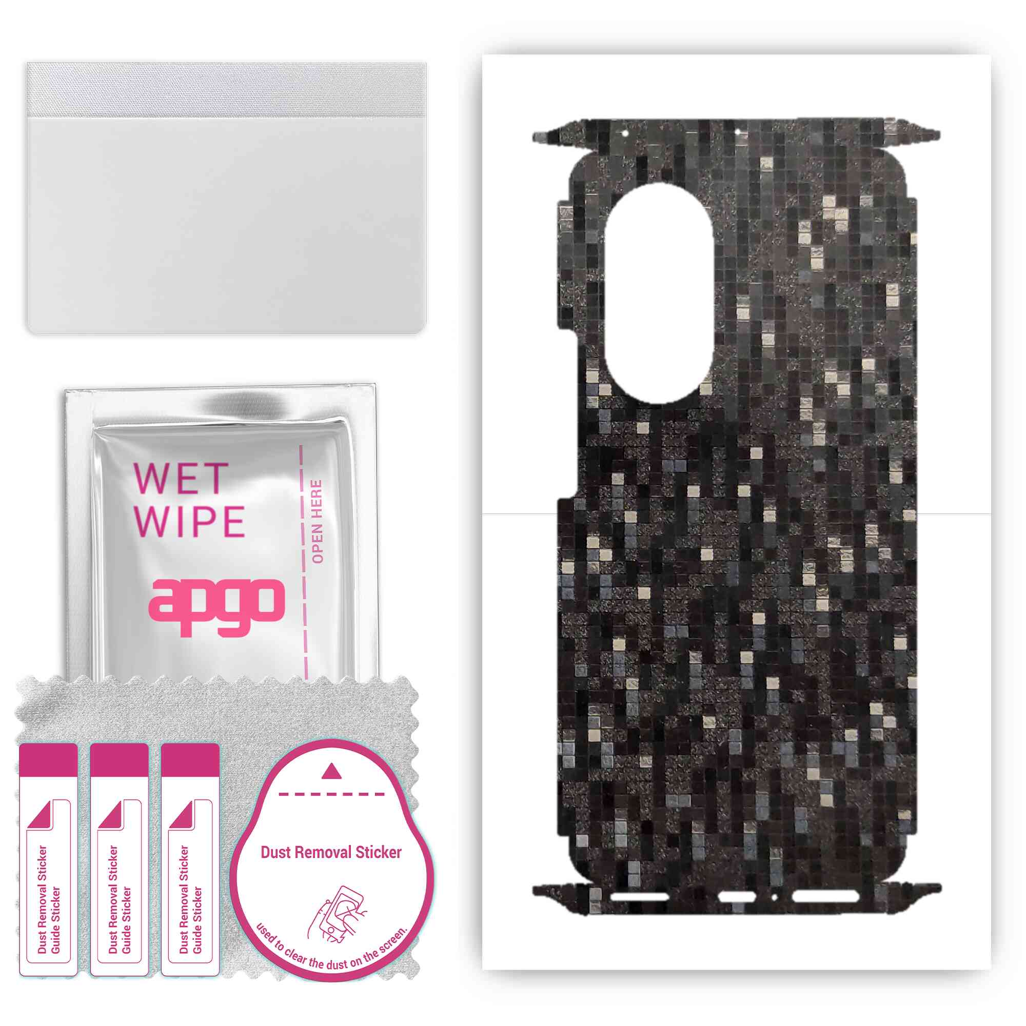 apgo Protective Skin Sticker for the back+sides compatible with Honor 50 Pro, Full Wrap Film, Foil, Vinyl - Pattern Carbon Black Pixel
apgo Protective Skin Sticker for the back+sides compatible with Honor 50 Pro, Full Wrap Film, Foil, Vinyl - Pattern Carbon Black Pixel
